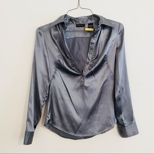 Silver silk shirt